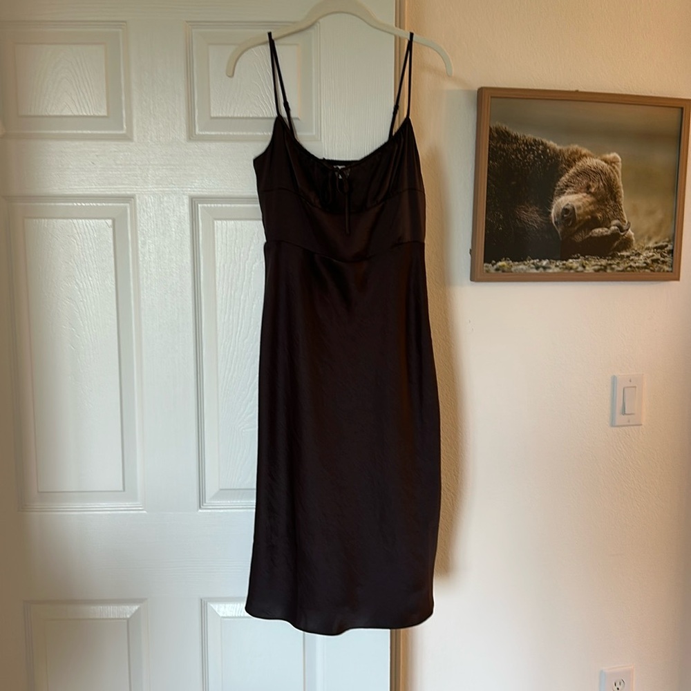 Wilfred Brown Silk Dress